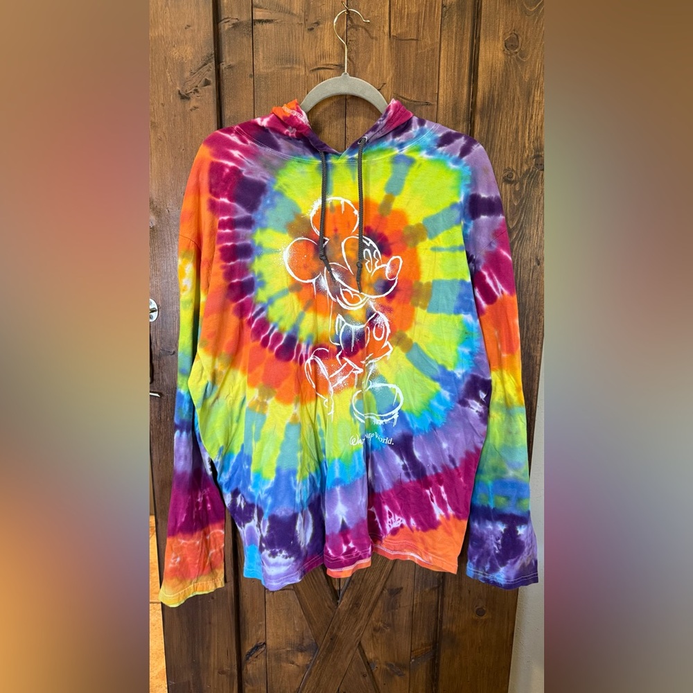 Disney Vibrant Tie-Dye Shirt - Green, Orange, Yellow